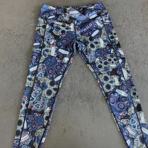 Constantly Varied Gear Sugar Skulls Full Length Leggings XL